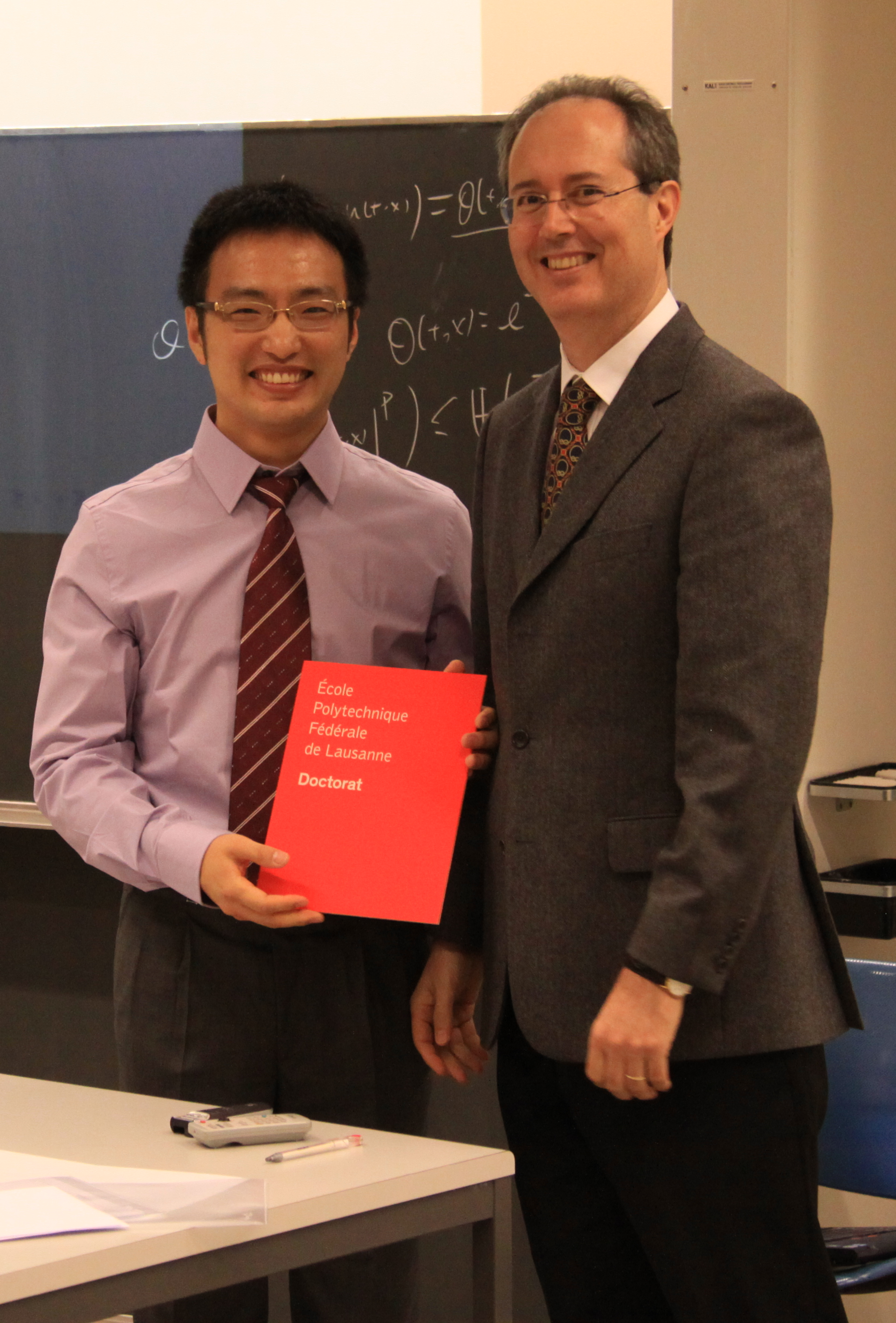 PhD diploma with Robert Dalang, 2013